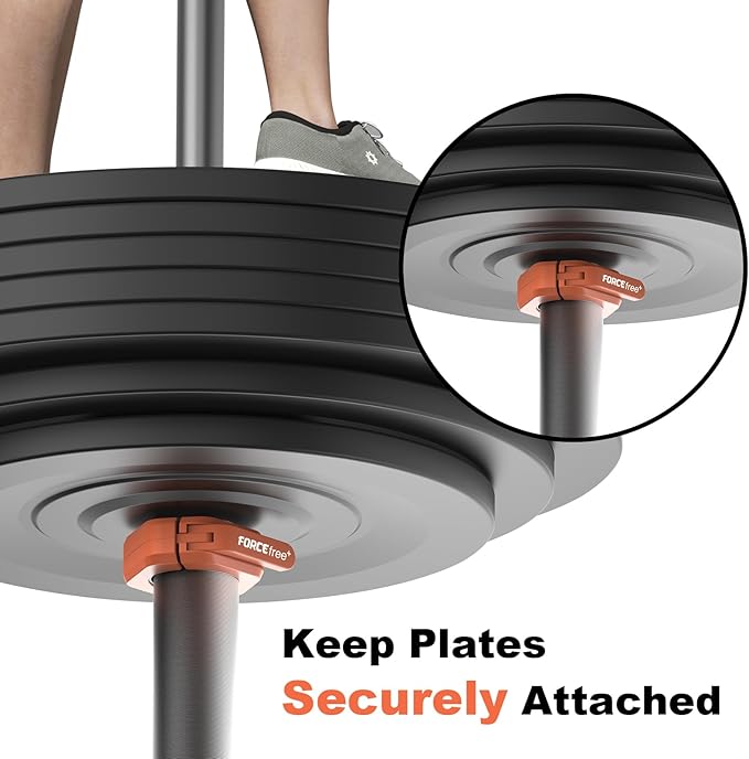 Barbell Clips (Pair), Barbell Clamps, Quick Release Olympic Barbell Clamps with Anti Slip TPR Grip, Barbell Collars for Secure Weightlifting & Powerlifting