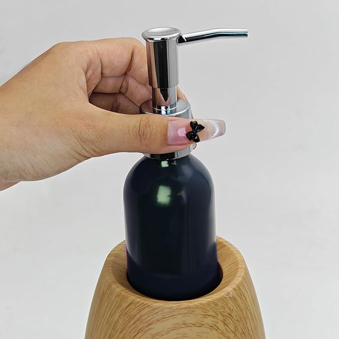 Elitzia ETOH01 ETOH02 Massage Oil Warmer Use Metal Pump Bottle Dispenser 1 Pack 8.45oz/250ml Portable Cylinder Massage Oil Gel Lotion Pump Durable Refillable Containers (Aluminum Oxide Bottle)