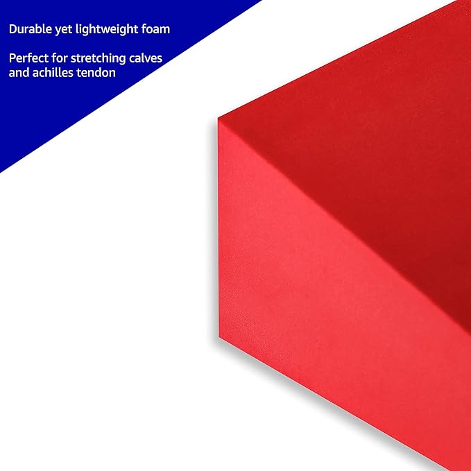 12" Foam Incline Stretch Wedge - Set of 2 - by Trademark Innovations (Brick Red)