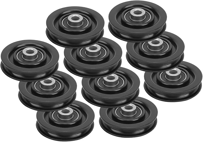 10Pcs Nylon Iron Fitness Bearing Pulley, Home Gym Attachments, Universal Strength Training Accessory with Smooth Movement, Durable Nylon Pulley for Exercise Equipment and Garage Do