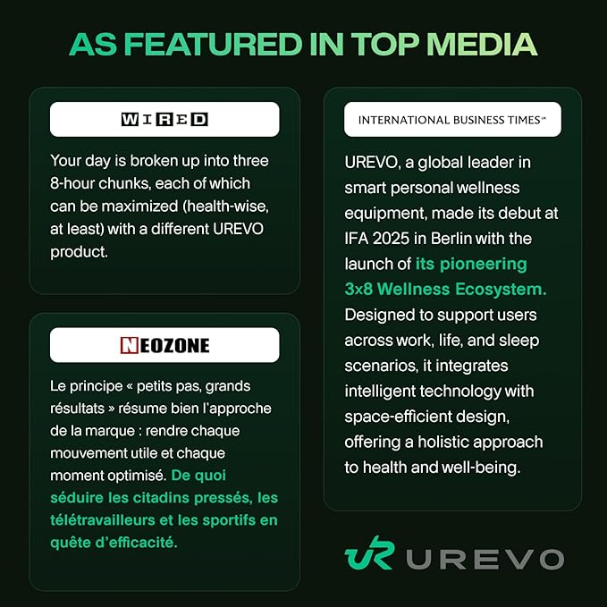 Smart Treadmill with 9% Auto Incline, Hiking and Running Walking Pad Treadmills for Home Office, Treadmill with UREVO APP, AI Powered Music Course, HIIT Programs Synced to Scenic Route, One-Click Mute