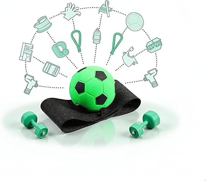1Pc Green Wrist Return Ball - Adjustable Bounce Back Balls with String, Rubber Elastic Rebound Balls Finger Exercise Prop Activity and Play Wrist Ball