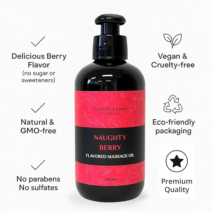 Vegan Massage Oil for Body – Plant-Based Body Oil for Moisturizing, Relaxation, Deep Tissue and Aromatherapy Massage – GMO-Free
