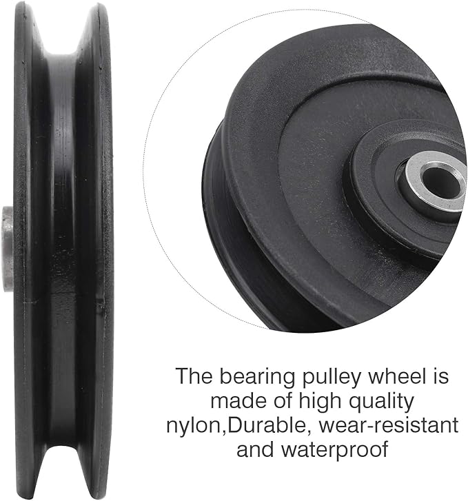 10pcs 115mm Nylon Fitness Bearing Pulley, Gym Pulley Accessory, High Strength Training Equipment with Iron Core, Durable Home Gym Attachments for Strength Training and Garage Door