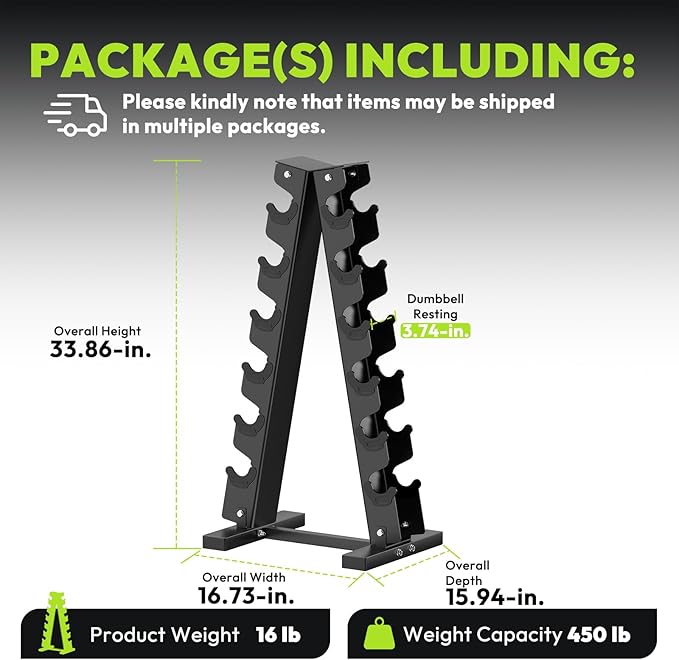 Dumbbell Rack A Frame Weight Rack Stand Dumbbell Weight Storage for Home Gym, Space-Saving Weight Stand for Home Gym