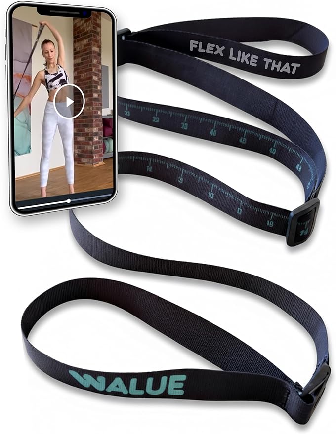 Stretch Bands for Exercise - Non Elastic Posture Corrector, Hunchback Correction, Yoga Strap, Stretching Strap, Stretching Bands, Stretch Strap, Yoga Band, Leg Stretcher Band, Physical Therapy Bands.