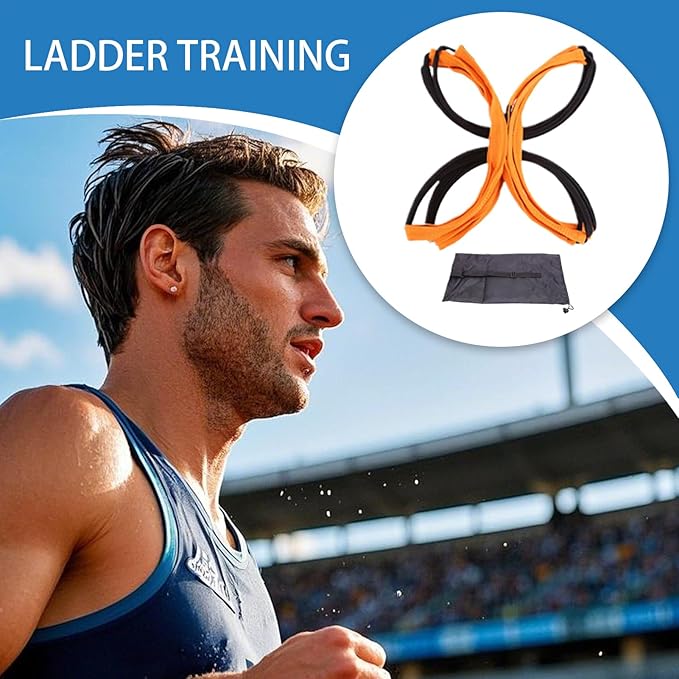 Football Ladder Training - Basketball Agility Ladder with Carry Bag, Versatile Speed Trainer, Professional Footworks Equipment for Soccer Tennis, High-Performance Sport Drill Kit