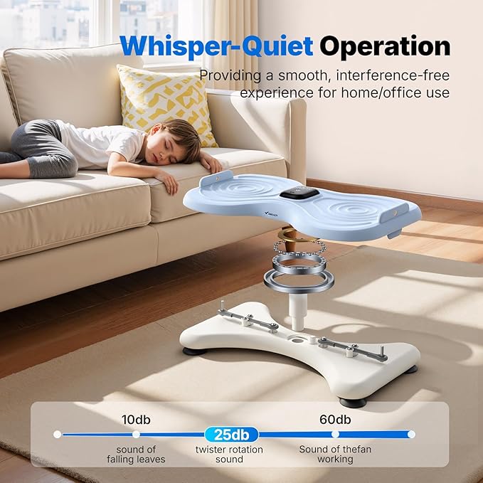 MERACH Waist Twister Machine Exercise, Waist Twister Fitness Tool with Display Counter, Exercise Twist Board for Slim Waist and Belly Fat, Noiseless Home Gym Workout Equipment for Women & Men (Blue)