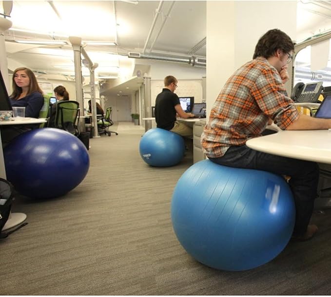 Large Yoga Ball Chair for Sitting at Desk, Lightweight Birthing Ball/Stability Ball/Balance Ball Seat Office Chair, Self-Standing Ergonomic Exercise Ball Chairs(Diameter 75cm(29 4/8 inch))
