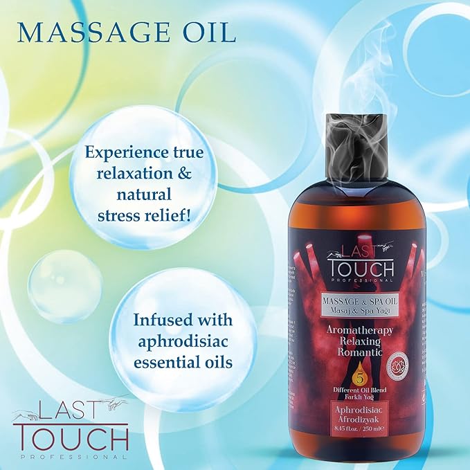 Aphrodisiac Massage Oil for Couples - Massage Oils for Date Night - Massage Oil for Massage Therapy -Aromatherapy Oil for Intimate Moments -Aphrodisiac Massage Oils - Muscle Relaxer Oils 8.45 Fl Oz.