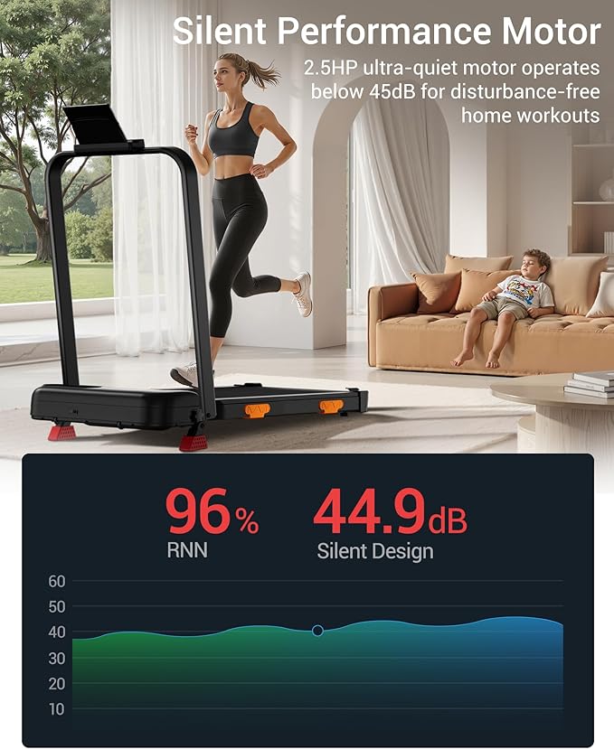 LONTEK 3-in-1 Foldable Treadmill with 300 LBS Capacity, 15% Walking Pad Treadmills for Home and Office, 2.5 HP Under Desk Treadmill with Quiet Brushless