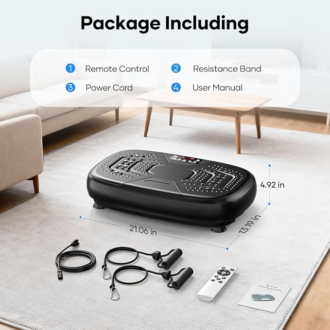 Vibration Plate Exercise Machine for Lymphatic Drainage Massage & Weight Loss, 400 lbs Capacity Vibration Platform Fitness for Whole Body Workout Shake Plate, Gym Fat Burner for Women and Men