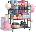 Dumbbell Rack, Utility Weight Storage Racks, Home Gym Storage for Dumbbell Set，Kettlebells，Yoga Mat and Workout Equipment