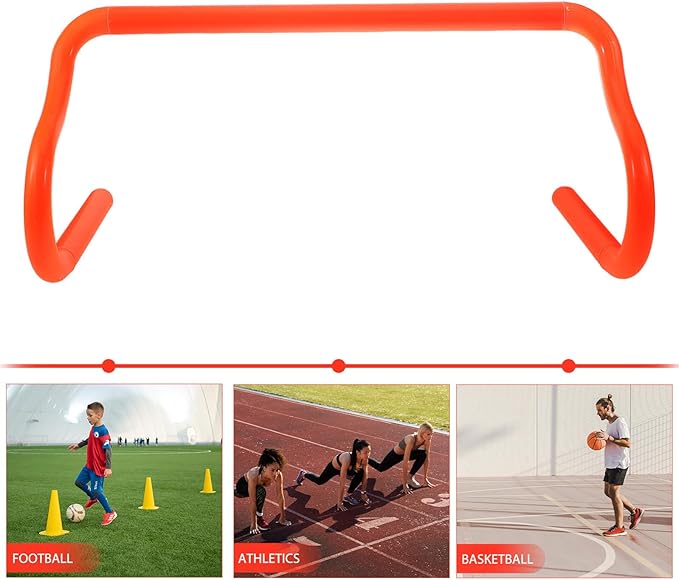 ABOOFAN Orange PVC Detachable Agility Ladder Hurdles for Soccer Training Simple Speed Practice Equipment for Athletes Outdoor Foot Sensitivity Dribbling Exercises