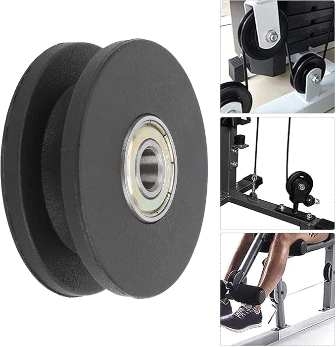 10pcs 50mm Nylon Fitness Bearing Pulley, Gym Pulley Accessory, Durable Home Gym Attachments for Strength Training, Lightweight Exercise Equipment with Smooth Rotation, Compatible