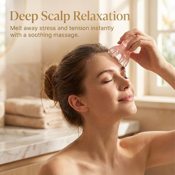 Scalp Massager Tool 3PCS Head Massager-Tools Scalp Massager & Scraper for Deep Relaxation Manual Acupressure Tool