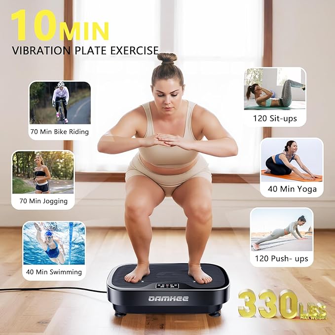 Vibrating Board Exercise Machine, Vibrating Platform for Lymphatic Drainage, 120 Speeds, Upgraded Vibrating Board for Weight Loss, Full Body Workout Equipment, Perfect for Home Fitness