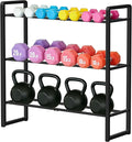 LOFTEY 3 Tier Dumbbell Rack, Weight Rack for Home Gym Dumbbells, 330 Lbs Capacity Weight Holder, Dumbbell Rack Stand Only