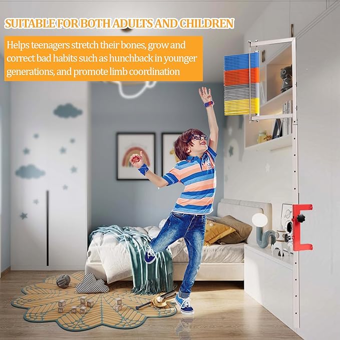 Wall Mounted Vertical Jump Measurement Tool, Adjustable Height Vertical Jump Measuring Device, 27.5"-47" Wall Mounted Vertical Jump Trainer,Used for Basketball and Volleyball High (a)