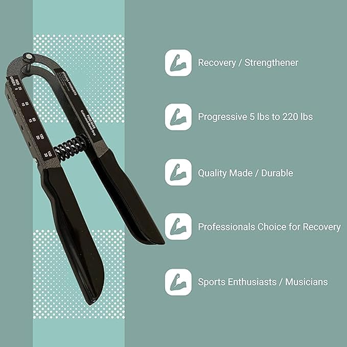 Stovall Adjustable Grip Strength Trainer | Professional Physical Therapy Hand Grip Exerciser | Rehab Hand Exerciser with Resistance