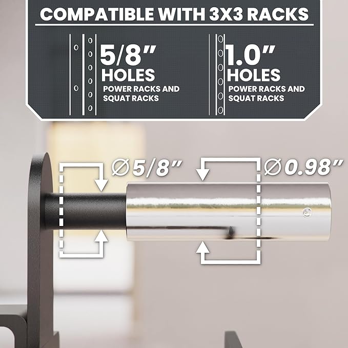 Synergee Landmine Attachment for Power and Squat Racks. Fits 2x2, 2x3, and 3x3 Racks. Rotational Trainer for Presses, Rows, Core & Full-Body Workouts. Works with 1" & 2" Barbells.