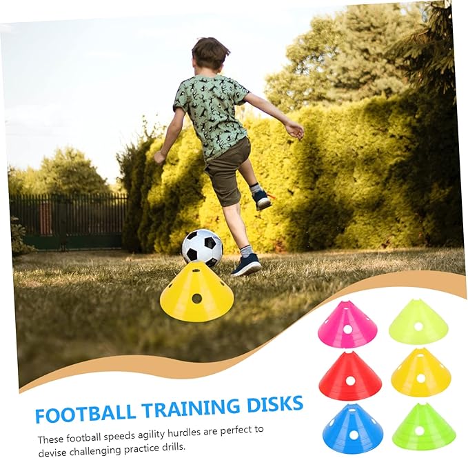 BESPORTBLE 6Pcs Durable Football Training Hurdles Weatherproof Agility Obstacles for Adults Enhance Speed and Flexibility Soccer and Sports Drills Random Color