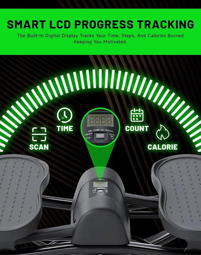 Rock Stepper, 2026 New Generation Rock Stepper Side-to-Side Machine for Home Exercise – Burn Fat Faster in 15 Minutes | Low-Impact Glutes with Digital Display & Anti-Slip Mat