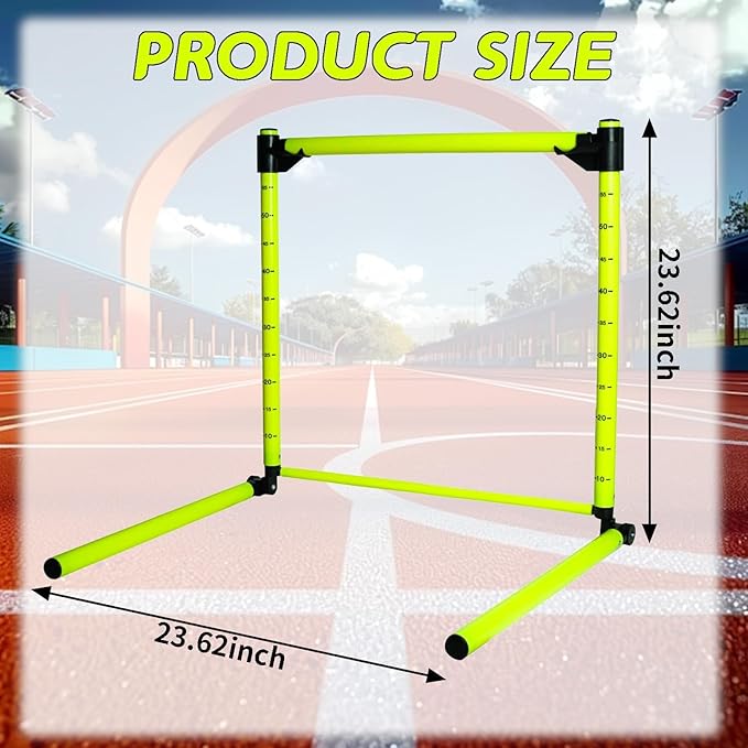 Hurdles Adjustable with Scale Detachable Agility Training Equipment for Athletic Jumping Speed Drills Track Soccer Football Indoor Outdoor