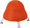 Scranton & Co Low Profile Ball Chair, Vinyl Upholstered Orange Yoga Ball Seat, Powder Coated Legs, Anti-Burst Design, 250 lb Capacity, Compact Active Seating for Kids, Encourages Posture and Balance