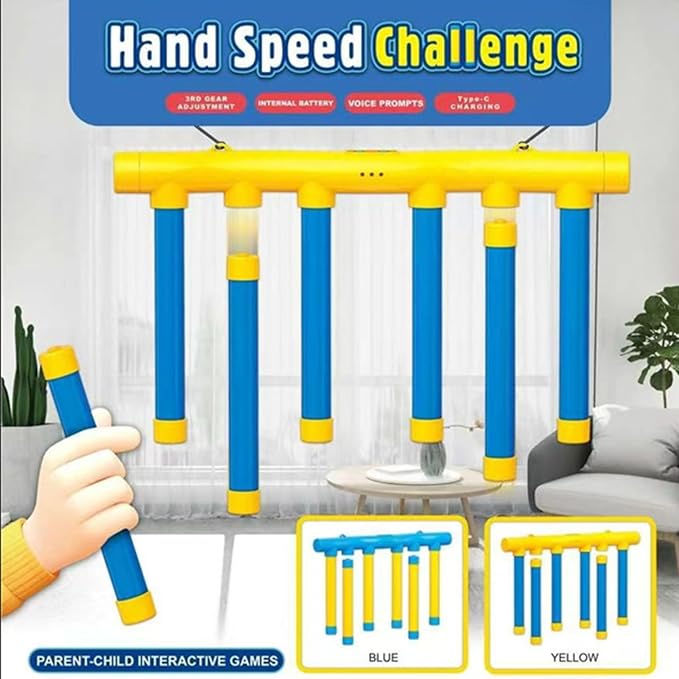 Reflective Drop Stick Challenge, Drop The Stick Game, Catch All DRO p Sticks Game, Hand Speed Challenge Ga me, Hand Eye Coordination Reaction Training Toy, Adjustable Speed, 3 Adjustable Speeds