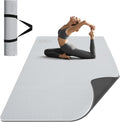 Large Yoga Mat (6'x 4') - Extra Long and Wide Workout Mat for Men and Women,Non-Slip POE 0.32''/0.4'' Thick Fitness Mat, Eco-Friendly, Thick Wide Exercise Mat for Home Workouts,Ideal for Yoga and Pilates.