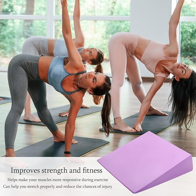 Yoga Foam Wedge Blocks, Slant Board Squat Wedge Blocks, Exercise Foot Wedges, Calf Stretch Slant Board, EVA Foam Wedge for Calf Stretching, Workout, Exercise, Knee Pad, Back Support, Footrest Cushion