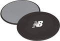 New Balance Sliding Core Discs Workout Sliders - Fitness Ab Sliders Dual-Sided Pads (Carpet/Hardwood Floor) | Home Ab Exercise Equipment for Women, Men, Black/Grey