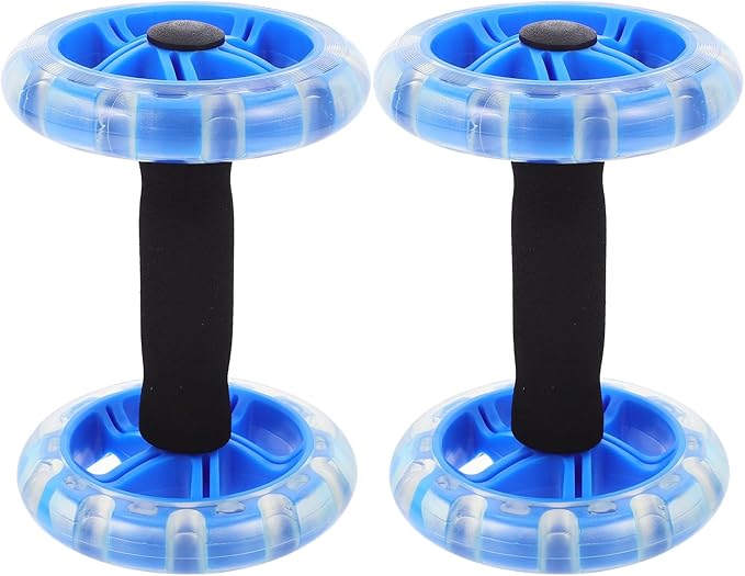 TOYANDONA Twin-wheel Fitness Ab Roller Wheel for Core Workout, Blue Abs Material, Portable Abdominal Exercise Device for Home Gym and Weight Loss Training