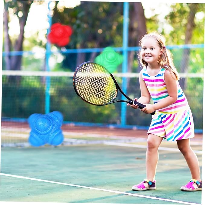 Happyyami 6Pcs Reaction Balls for Agility Training Durable Bouncing Balls for Reflex Coordination Improvement Versatile Sports Training Equipment for All Ages