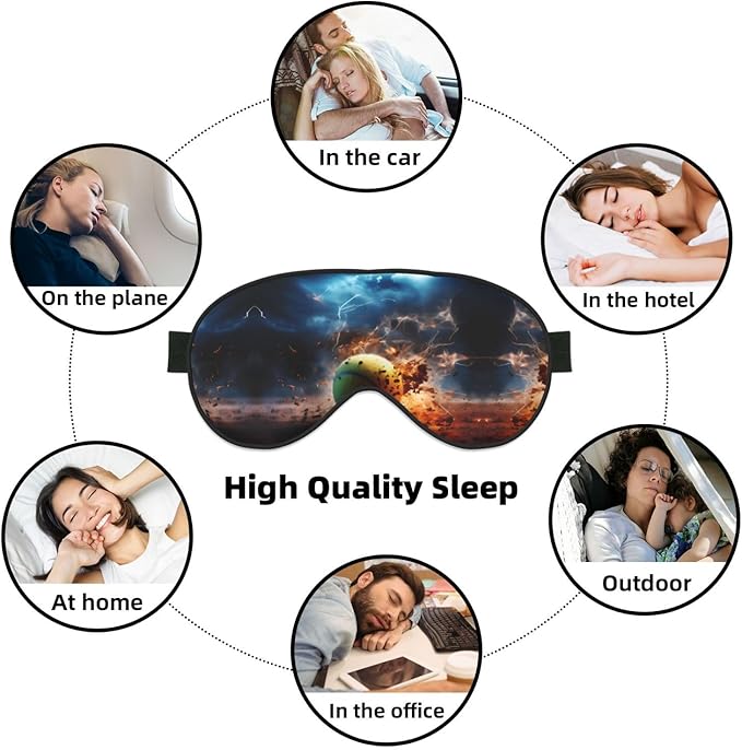 Lightning Tennis Head-Mounted Double-Sided Light-Blocking Sleeping Eye mask to Protect Eyes and Relieve Eye Fatigue