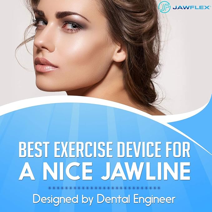 Jawline Exerciser & Face Exerciser for Women & Men - Device & Tool for TMJ and Jaw Exerciser for Facial Fitness to Strengthen Facial Muscles, Remove a Double Chin & Facial Toning - Clear