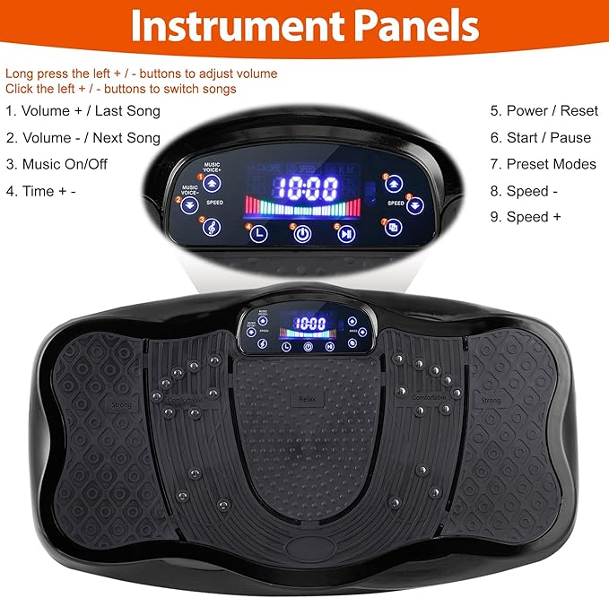LEMY Vibration Plate Exercise Machine,Promote Fat Burning,Whole Body Shaker with Adjustable Speed and Time,Non-Slip Suction Pads,Home Training,Vibration Plate for Weight Loss,Shaping