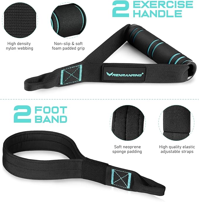 Pilates Bar Kit with Resistance Bands, Multifunctional Pilates Bar for Women & Men with Heavy-Duty Metal Adjustment Buckle, Pilates Home Equipment for Full BodyWorkouts