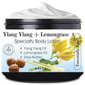Ylang Ylang + Lemongrass Specialty Cream Lotion 4 Fl Oz - enriched with Shea Butter and Ceramide 1, 3, and 6II - Combines intensive hydration with a revitalizing aromatic experience