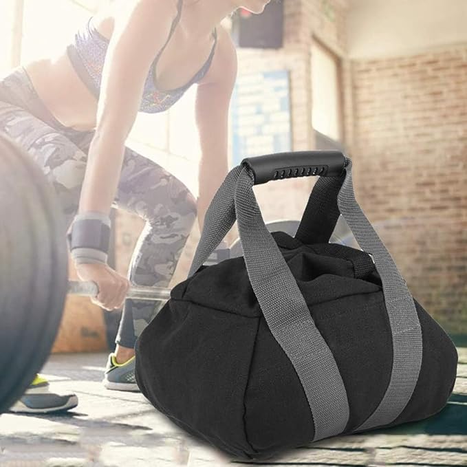 Adjustable Weight Sandbag, 0–35 Lbs Kettlebell Training Equipment, Portable Workout Bag with Handle for Fitness Strength Training Bodybuilding Yoga and Home Gym Exercise