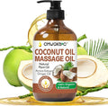 Coconut Oil Massage Oil for Massage Therapy- Relaxing Massage Oil,Carrier Oil for Essential Oils,Non-Greasy Coconut Oil for Skin and Hair,Massage Oils for Date Night Spa Body Oil for Women Men