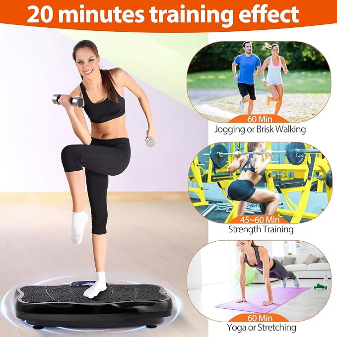ZENY Vibration Plate Exercise Machine, Full Body Vibration Platform for Home Workout, Weight Loss, Lymphatic Drainage, Body Shaping