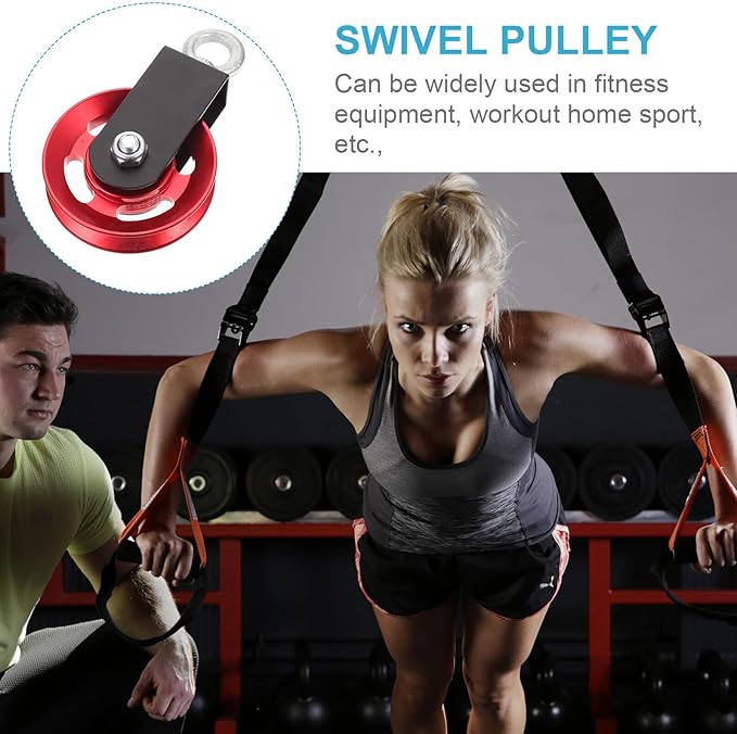 Veemoon Gym Cable Pulley Wheel Aluminum High Position Bearing Silent Pulley Fitness Training Equipment Attachment for Strength Workout Home Gym