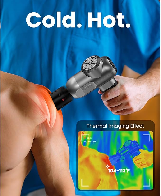 BOB AND BRAD C2 Pro Massage Gun with Heat and Cold Therapy, FSA Eligible & HSA Approved, PT-Developed Deep Tissue Back Massager for Athletes, Men & Women — Birthday & Holiday Gifts