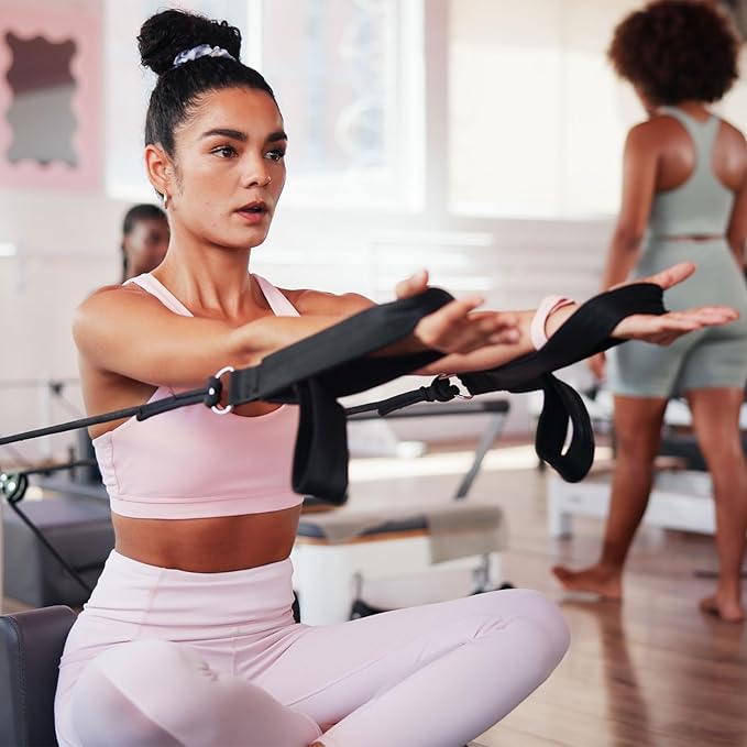 Yoga Strap for Stretching, Athletic Stretch Band with Adjustable Metal D Ring Buckle Yoga Bands