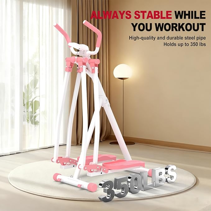 HOTWAVE Space Walker Exercise Machine - Air Walker Elliptical Trainer for Home Use, with Foldable Design for an Aerobic Stepper and Cross Trainer Glider Exercise Machine for Men and Women