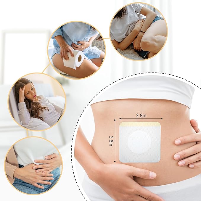 45 Pcs Disposable Castor Oil Patches for Belly Button,White Castor Oil Pack Belly Wrap Cover