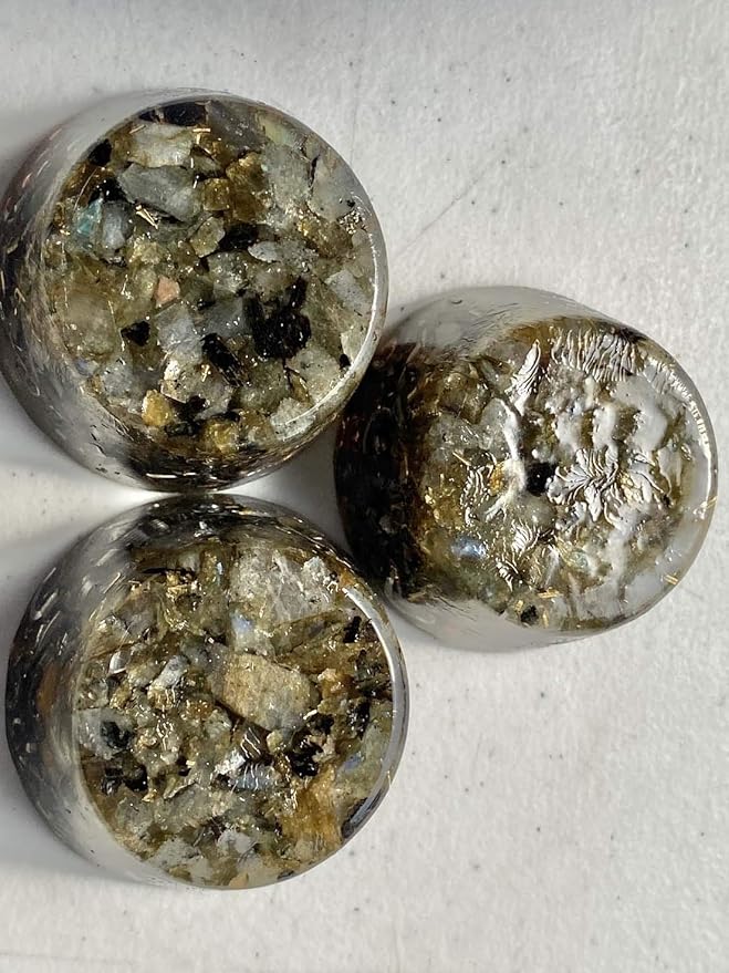 Labradorite Orgone Generator Energy Accumulator 528Hz/7.83Hz/Advance Harmonics Many Beautiful Ingredients and Colors! (Labradorite)