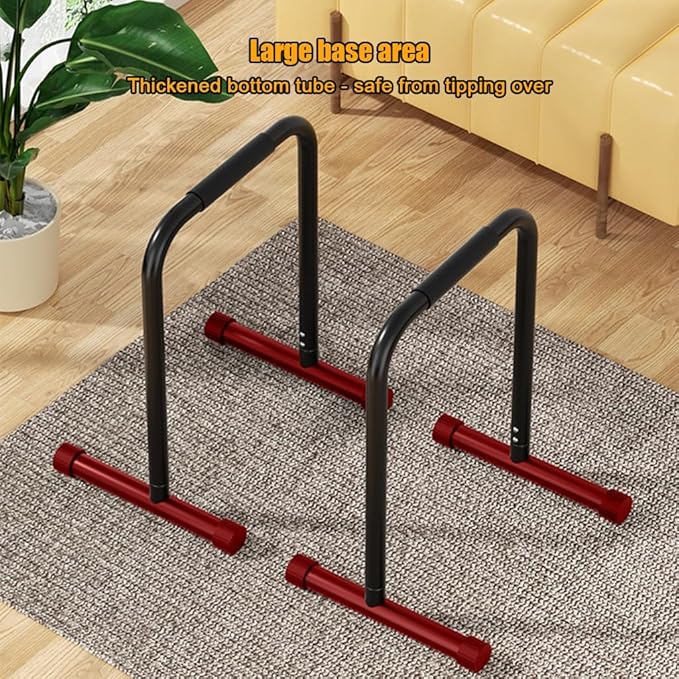 Heavy Duty Adjustable Height Strength Training Dip Stands Station, Home Gym Fitness Workout Dip bar Station,Tricep Dips, Pull-Ups, Push-Ups